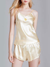 Silk 2 Piece Sleepwear Pajamas Outfit
