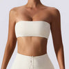 Strapless Gym Top Quick-Drying Yoga Tube Top Fitness Chest Wrap Underwear Workout Bra