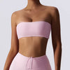 Strapless Gym Top Quick-Drying Yoga Tube Top Fitness Chest Wrap Underwear Workout Bra