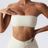 Strapless Gym Top Quick-Drying Yoga Tube Top Fitness Chest Wrap Underwear Workout Bra