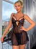 Trendy Ruffled Robe Transparent Nightgown Underwear