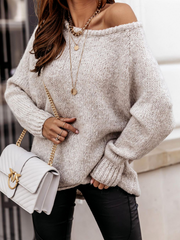 CHESTERFIELD Apricot Oversized Collar Knit Sweater