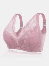 Wireless Lace See Through Full Coverage Gather Bra