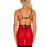 Mesh See-Through Plush Solid Lingerie