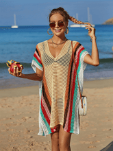 Brinley Striped Oversized Knit Sweater - Beige
