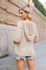 Farah Hoodie Knit Pullover- Beige