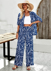Kaia Tropical Matching Set - Blue