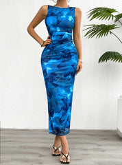 Hayden Floral Tank Maxi Dress - Blue