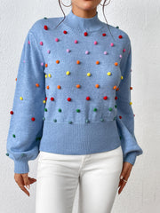 Celestial Multi Popcorn Applique Sweater - Blue