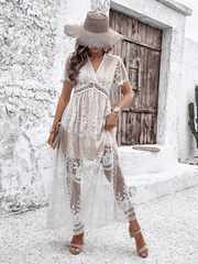 Iconic Entrance Lace Maxi Dress - White