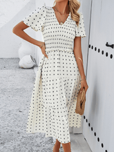 Leonie Spotted Tiered Midi Dress - Cream