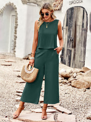 True To You Linen Sets - Dark Green