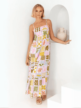 Emilie Border Print Maxi Dress - Multi