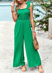 JANICE RAYON POCKETED JUMPSUIT - GREEN