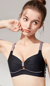 Gathered together collection paired with anti sagging bra without steel ring