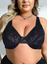 Plain Floral Lace Ultra Thin Breathable Bra