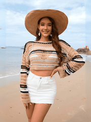 Novalie Cover Up Pullover Sweater - Khaki