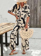 Kaia Tropical Matching Set - Khaki
