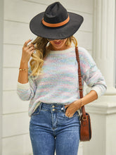 Jennie Marled Knit Sweater - Mint Blue
