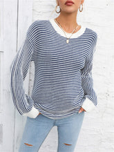 Daydreamer Striped Knit Sweater - Navy