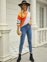 Whitfield Striped Knit Sweater - Orange