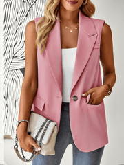 Radford Blazer Vest - Pink
