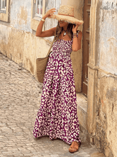 Rylee Strappy Printed Maxi Dress - Purple