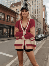 Downtown Heritage Color Block Cardigan