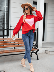 Pump My Heart Knit Sweater - Red
