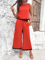 Fresh Breeze Cotton Matching Set - Red