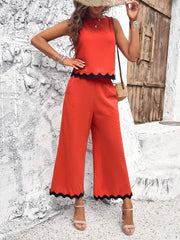 Fresh Breeze Cotton Matching Set - Red