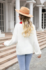 Zandra Heart Knit Sweater - Red