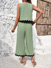 Fresh Breeze Cotton Matching Set - Sage