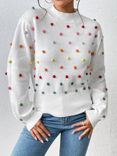 Celestial Multi Popcorn Applique Sweater - White