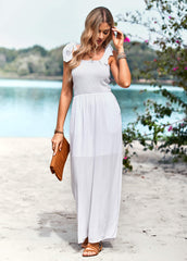 JANICE RAYON POCKETED JUMPSUIT - WHITE
