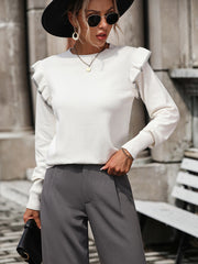 Nonnie Knit Pullover Sweater - White