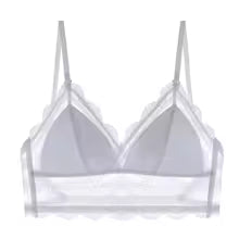 Casual Lace Low Back Transparent Deep U Backless Bralette Bras