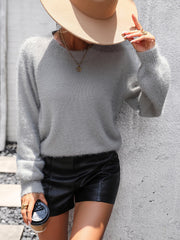 Pretty Petals Lace Floral Pullover Sweater - Grey