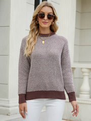 PRISCINE KNIT SWEATER - BROWN