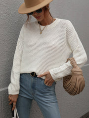 CAUGHT KNIT TOP - WHITE