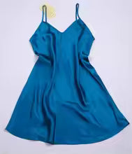 Casual Pure Silk spaghetti straps Chemise full slip Nightdress