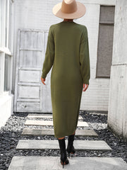 Massey Knit Midi Sweater Dress - Olive