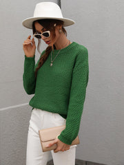 CAUGHT KNIT TOP - GREEN