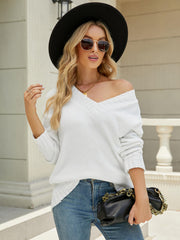 GLAM CHENILLE PULLOVER SWEATER - WHITE