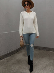 CAUGHT KNIT TOP - WHITE