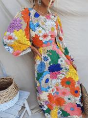 Gayle Floral Printed Maxi Dress - Multi