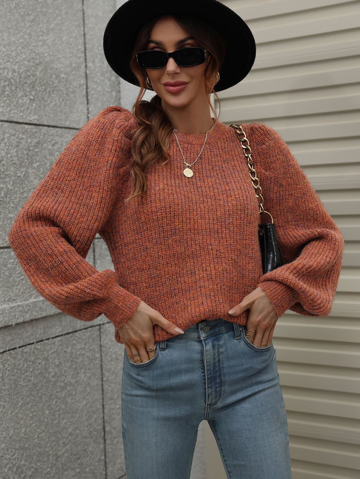 HARVIE KNIT TOP - CAMEL