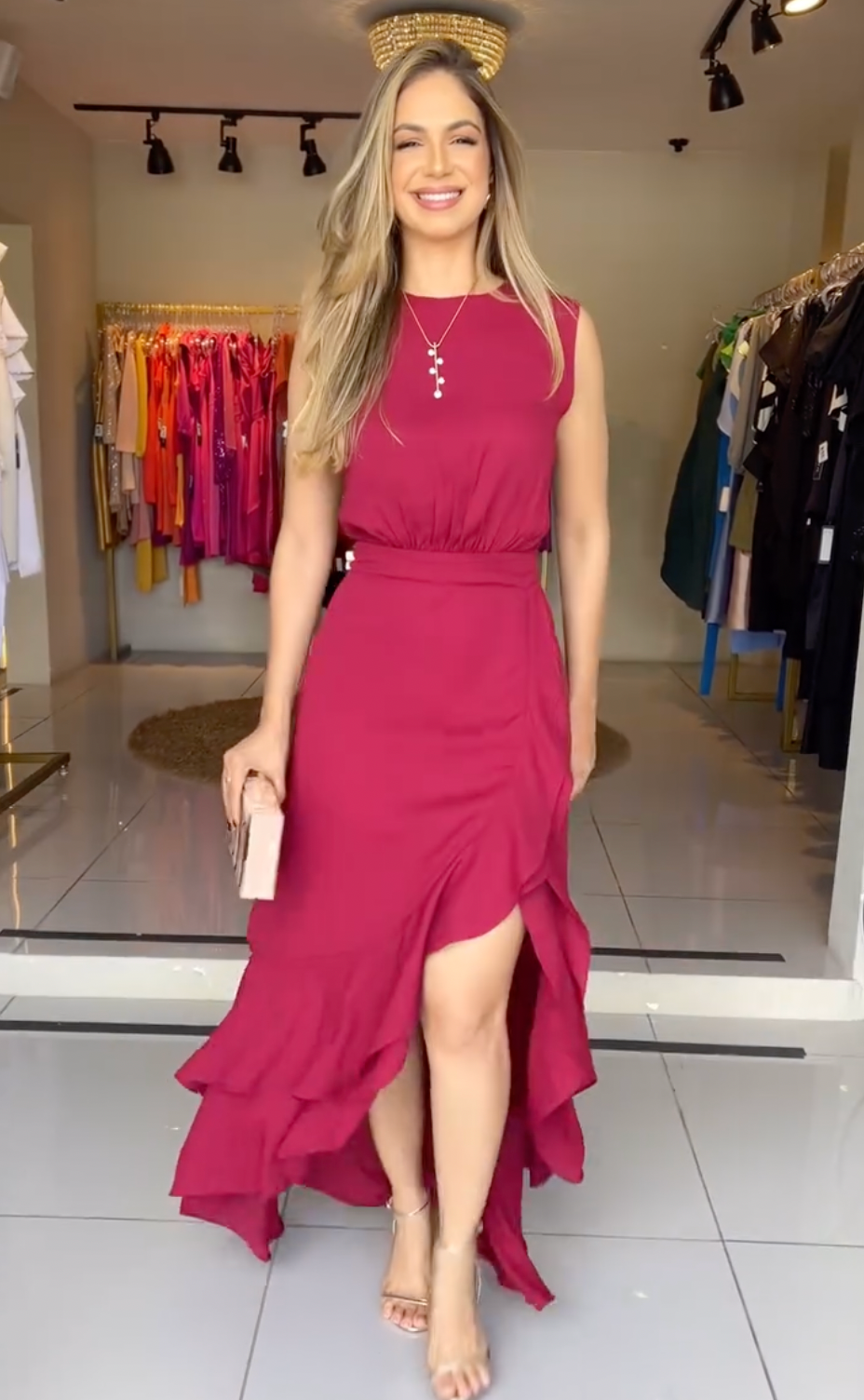 Ele Leandra Vinho Maxi Dress