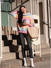 Lilac Tie-Dye Knit Sweater