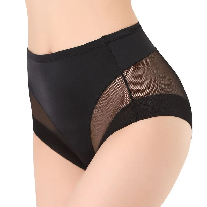 2Pcs Set Seamless Panties High Rise Tummy Control Briefs Underwear